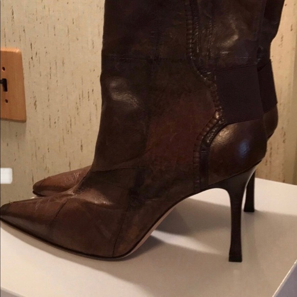 NWB Manolo Blahnik patchwork boots - Picture 7 of 8